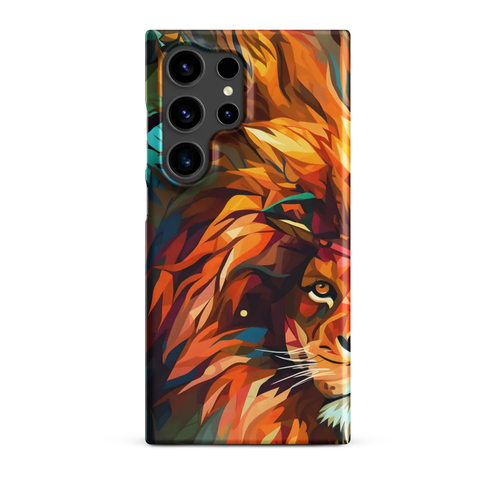 Majestic Gaze: The Polygonal Lion