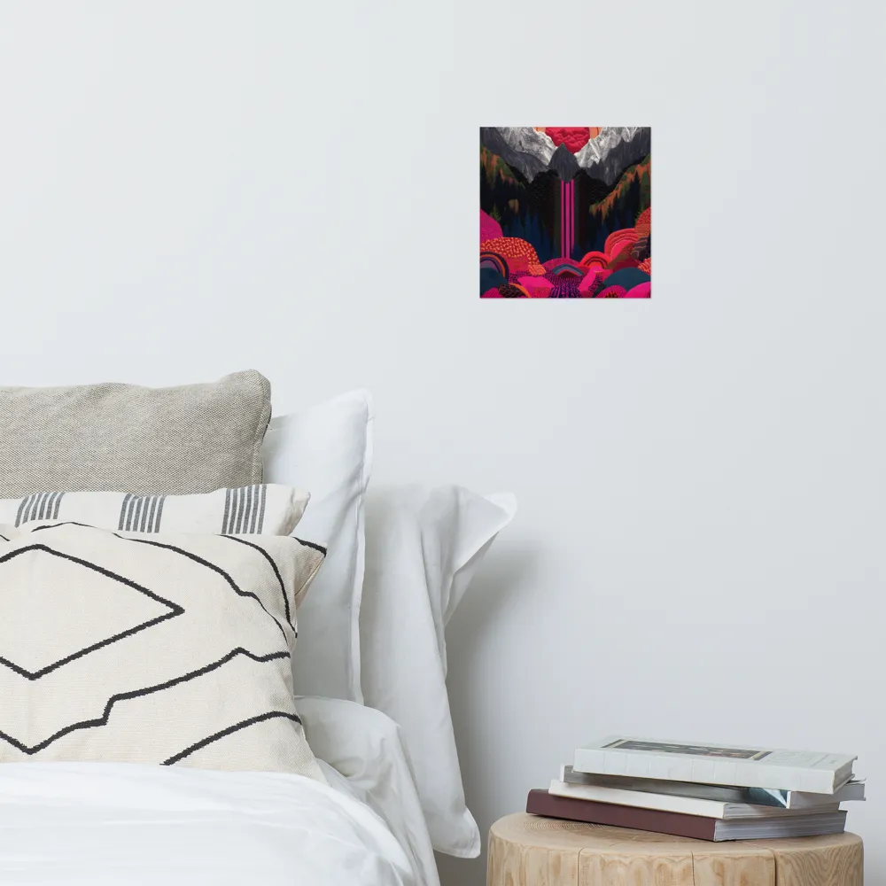 Ethereal Cascade: A Surreal Landscape | Poster | 10″×10″