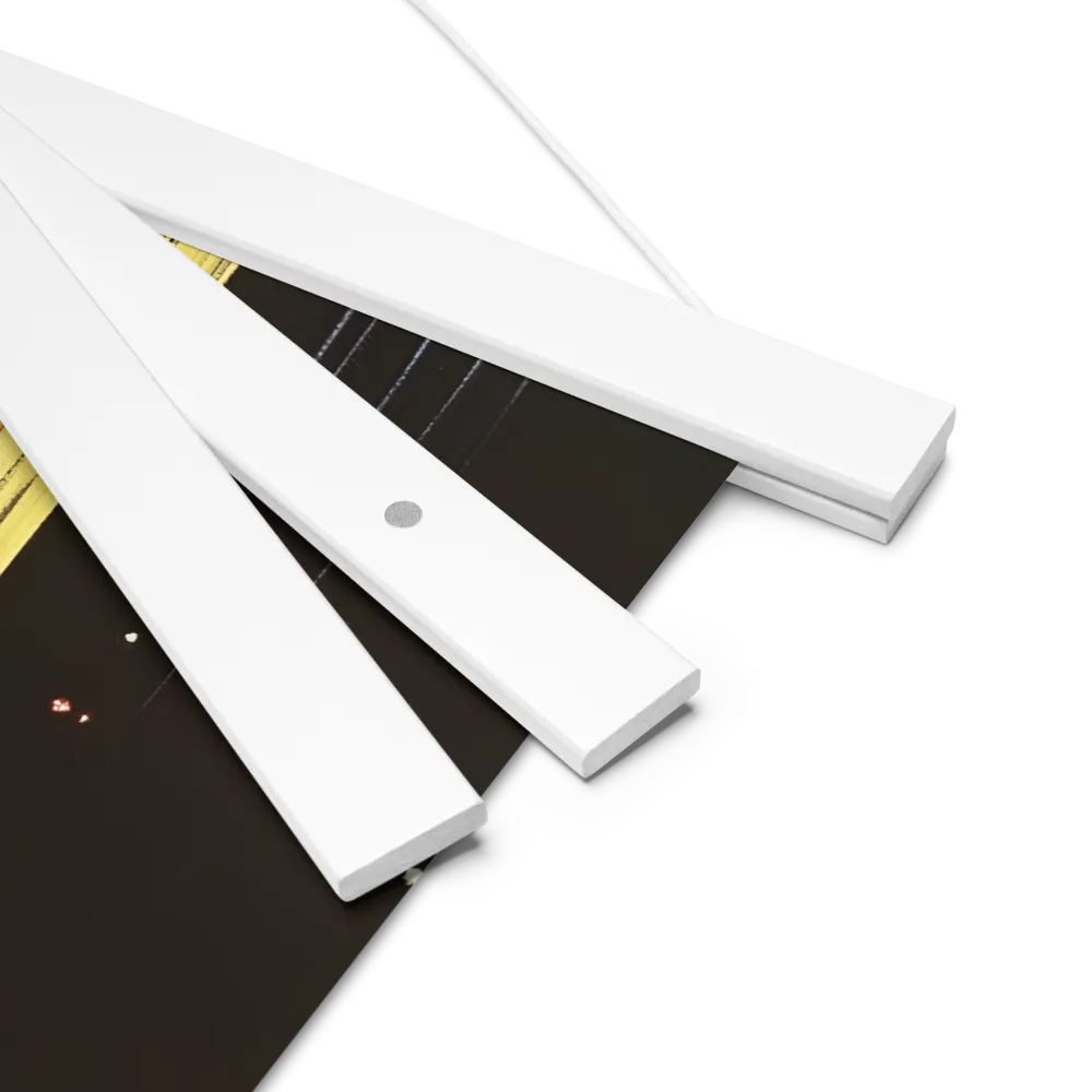 Metro Nexus: A Futuristic Cityscape | Poster With White Wood Hanger | 18″×18″