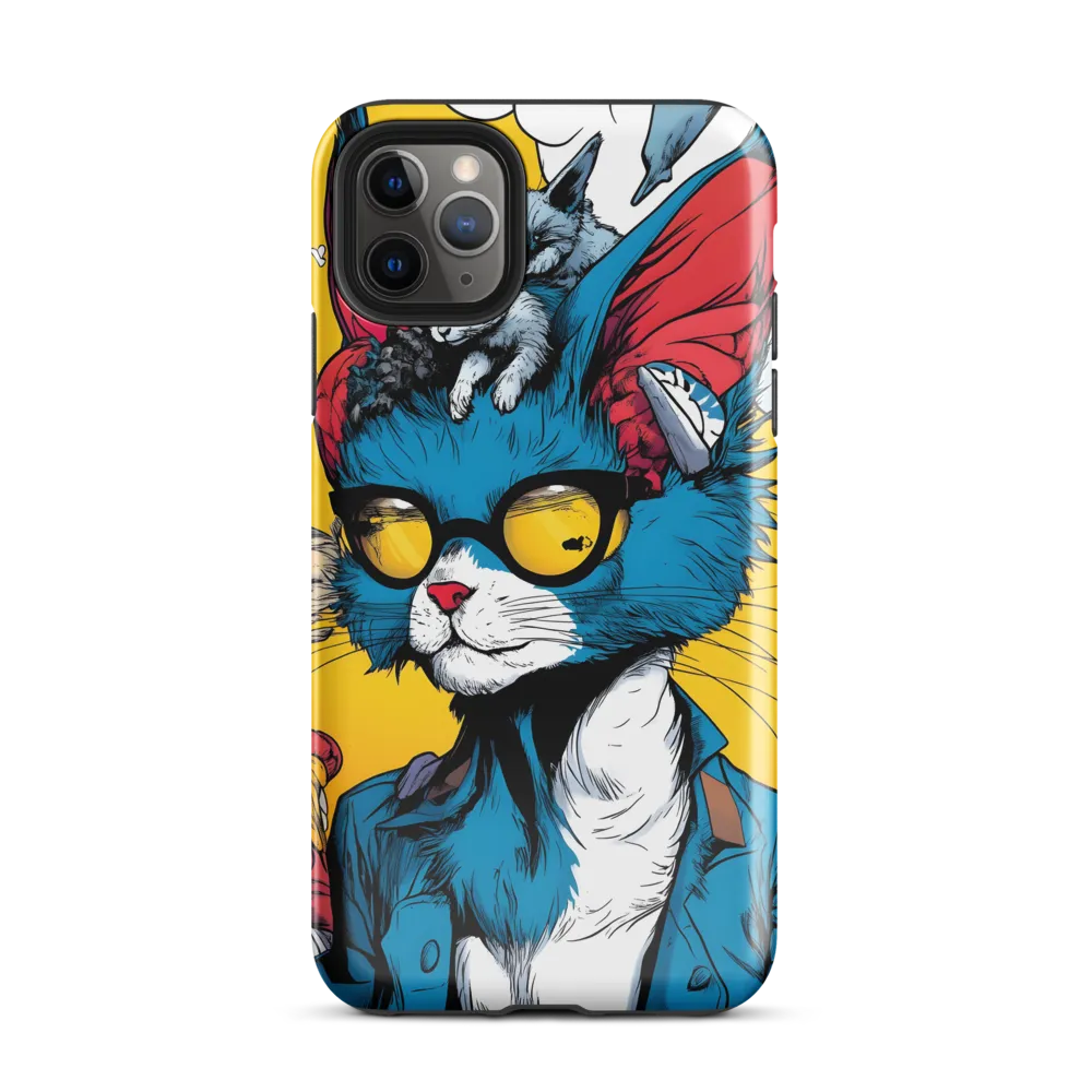 Whimsical Feline Coolness | Phone Case |  11 Pro Max | Tough Case | Glossy