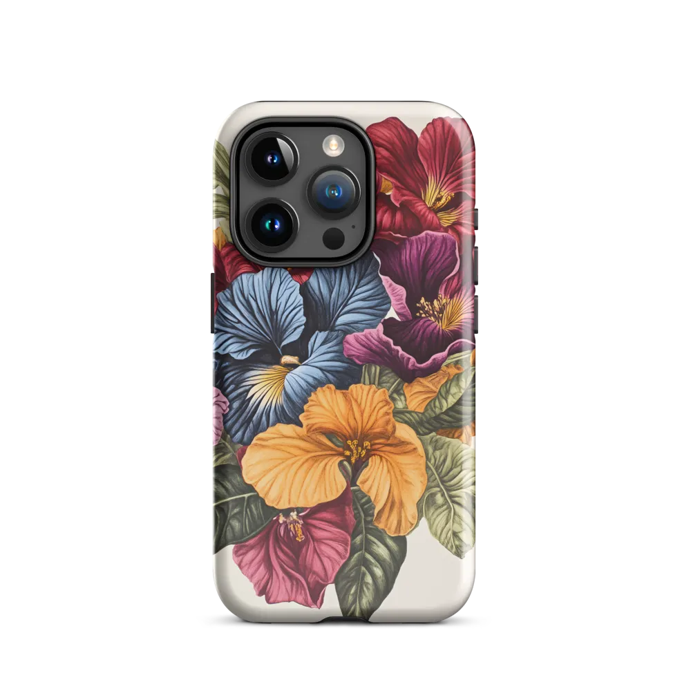 Floral Symphony in Color | Phone Case |  15 Pro | Tough Case | Glossy