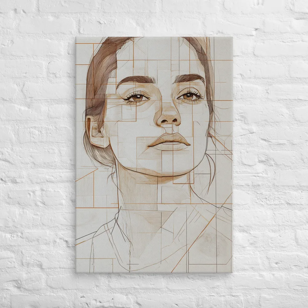 Geometric Serenity: A Minimalist Portrait
