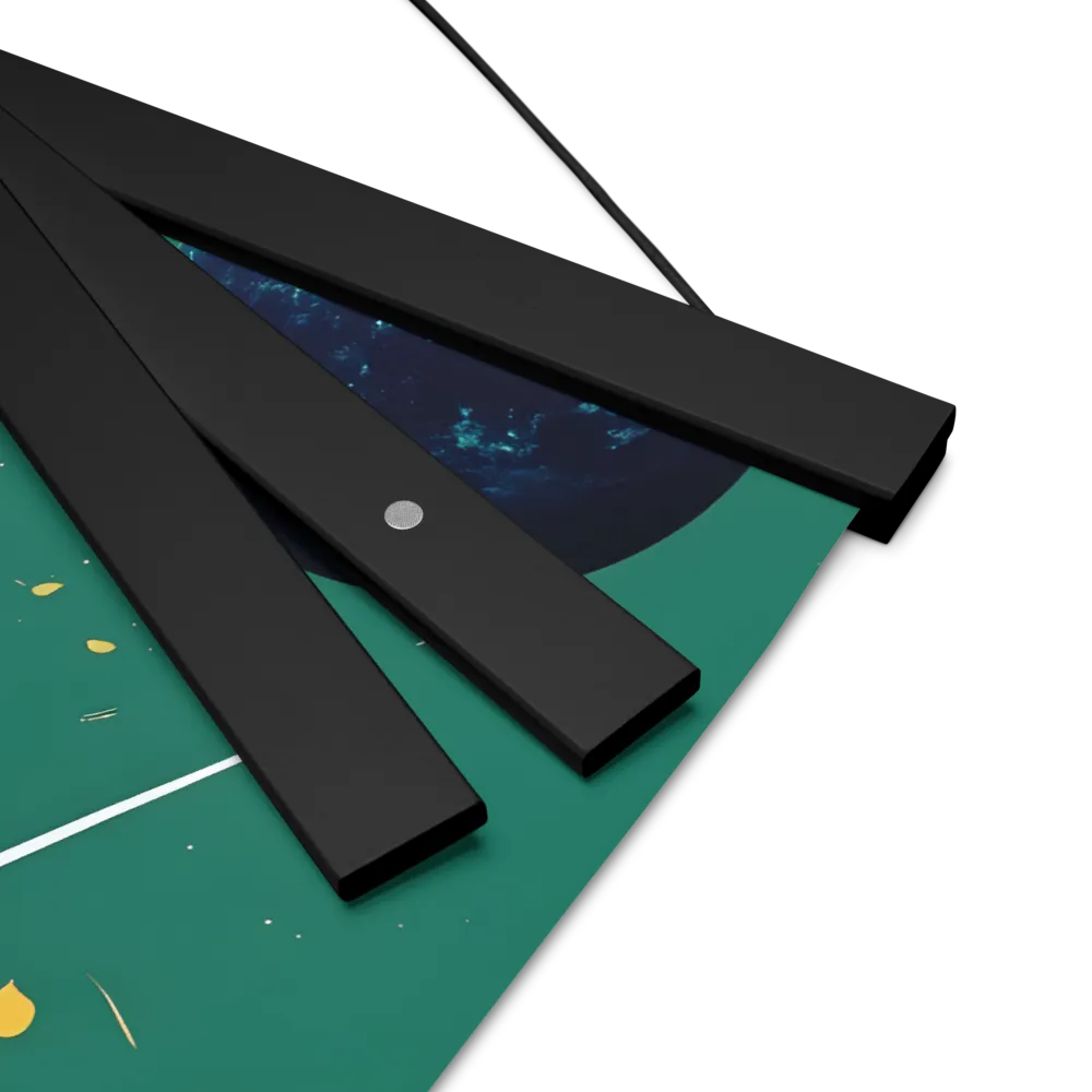 Galactic Explorer: A Modern Odyssey | Poster With Black Wood Hanger | 16″×16″