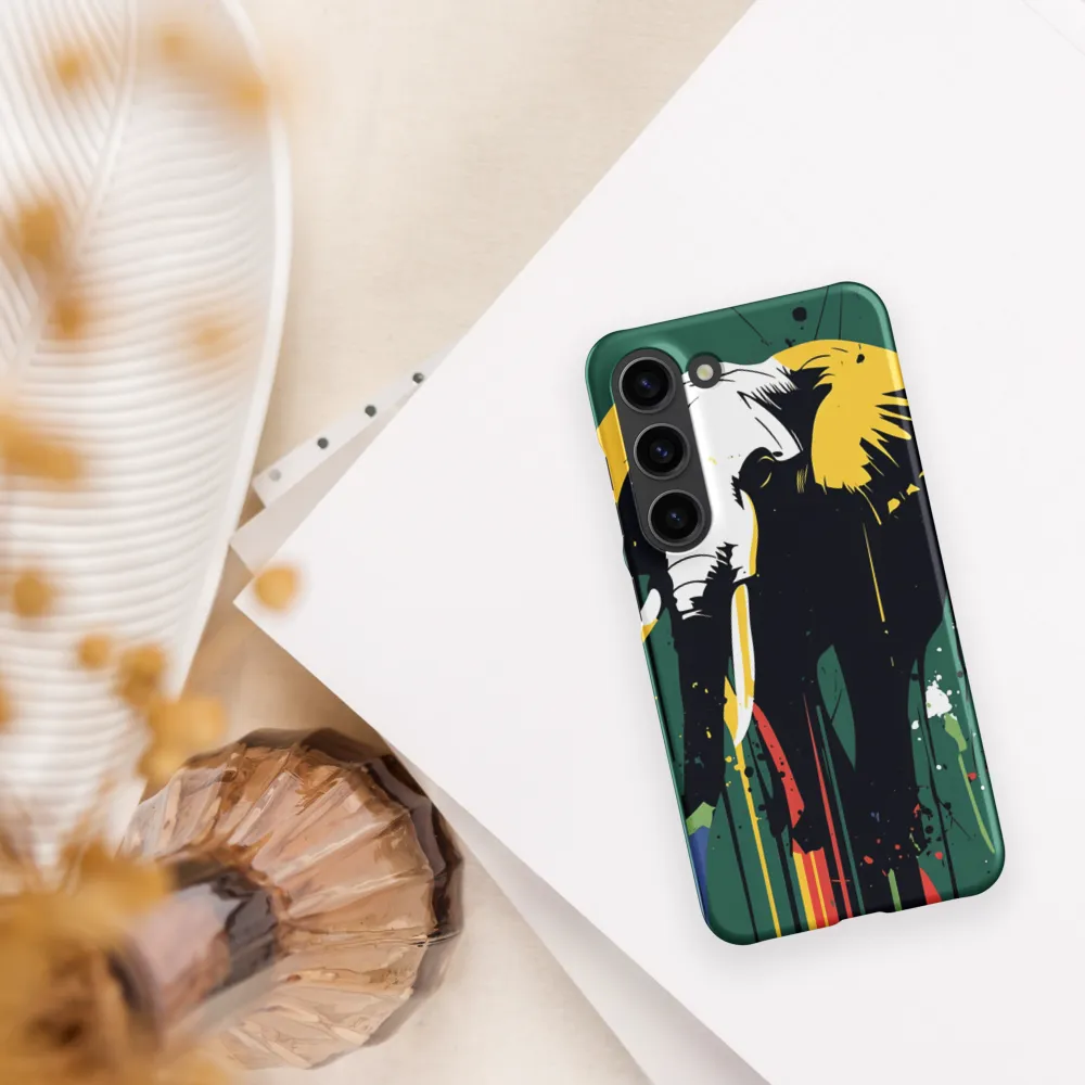 Majestic Minimalism: The Colorful Elephant