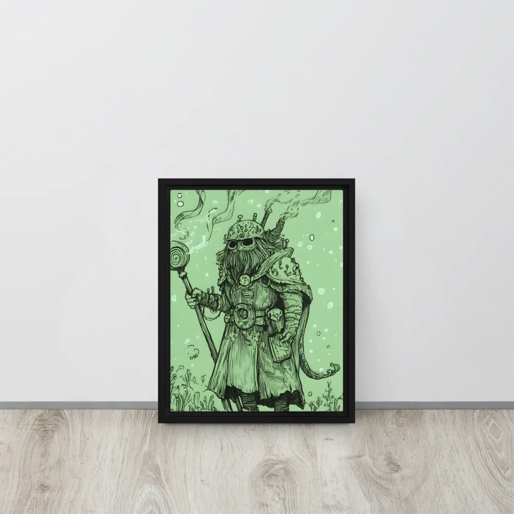 The Enigmatic Wizard | Canvas with Black Frame | 11″×14″
