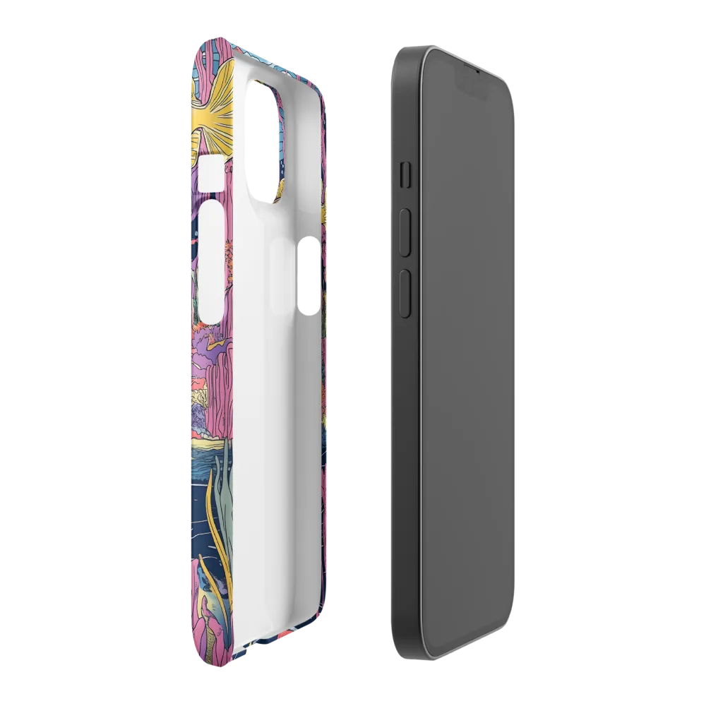 Underwater Dreamscape: A Playful Encounter | Phone Case |  14 | Snap Case | Matte