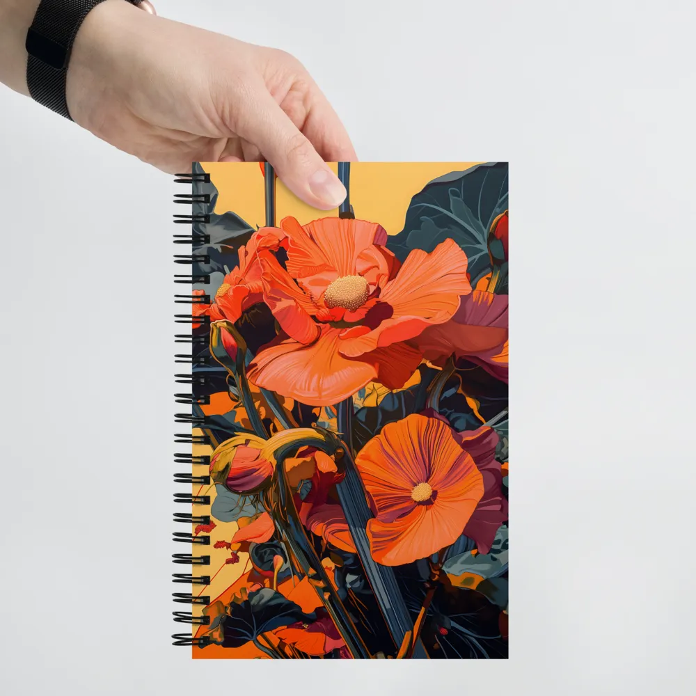 Vibrant Floral Symphony | Spiral Notebook