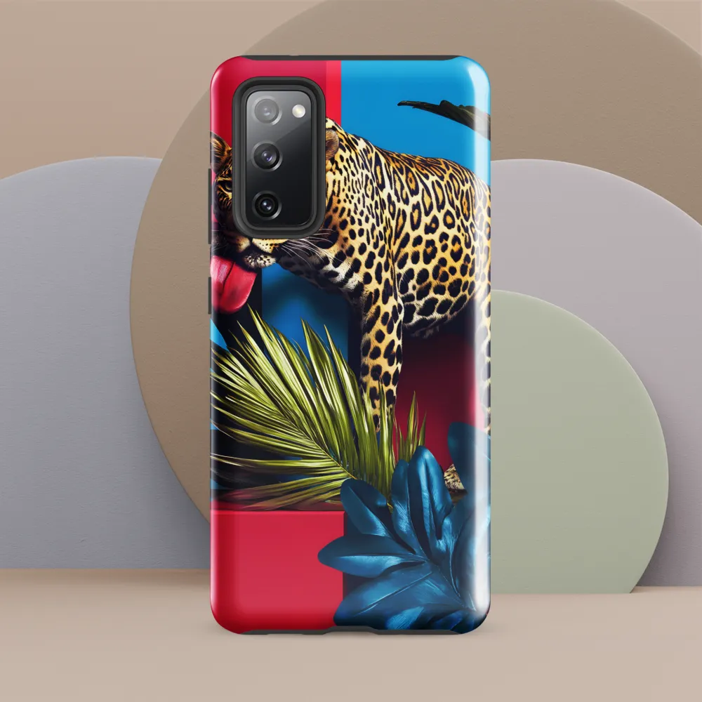 Playful Leopard in Vibrant Paradise