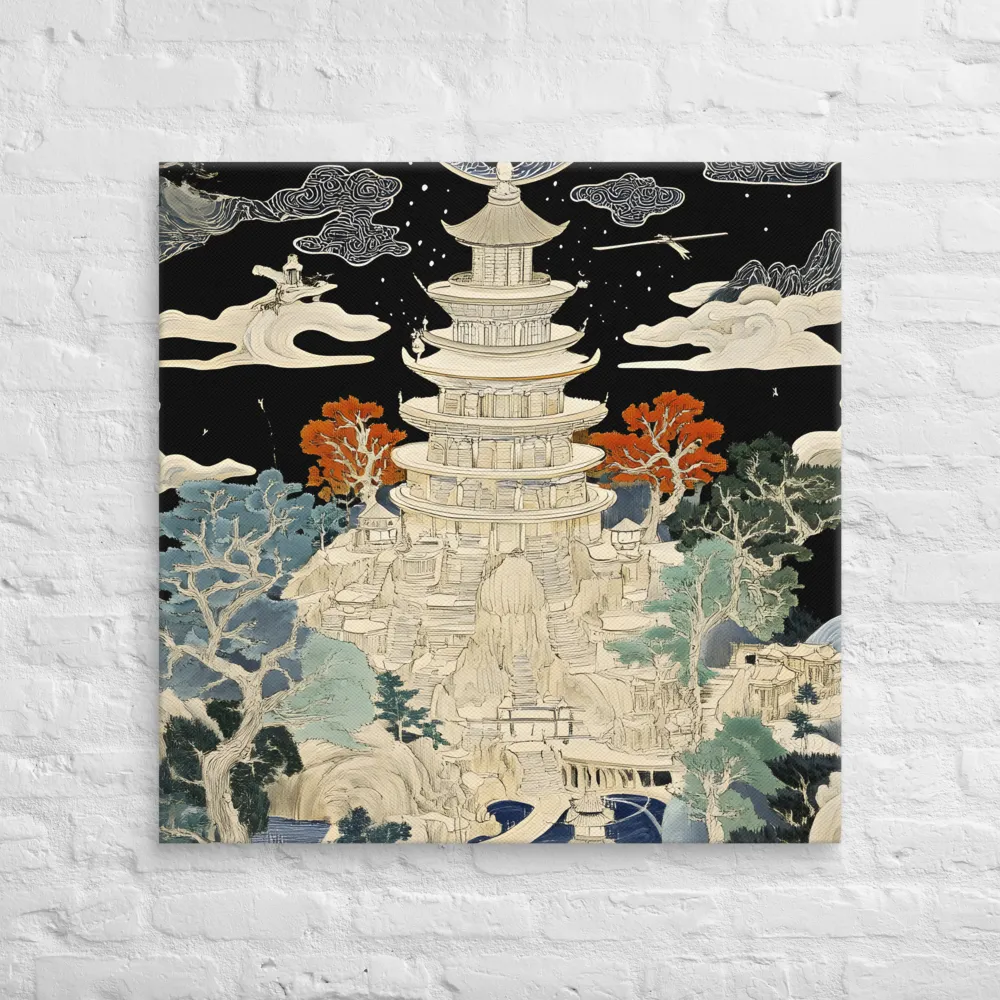 Whispers of the Pagoda | Canvas | 32″×32″