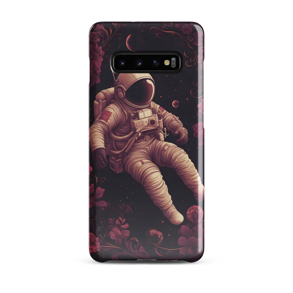 Cosmic Bloom: An Astronaut's Journey | Phone Case |  S10 Plus | Snap Case | Glossy