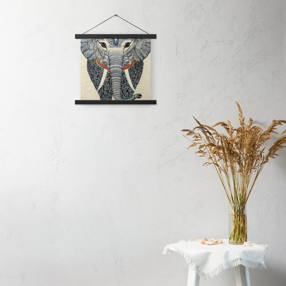 Majesty of the Elephant | Poster With Black Wood Hanger | 14″×14″