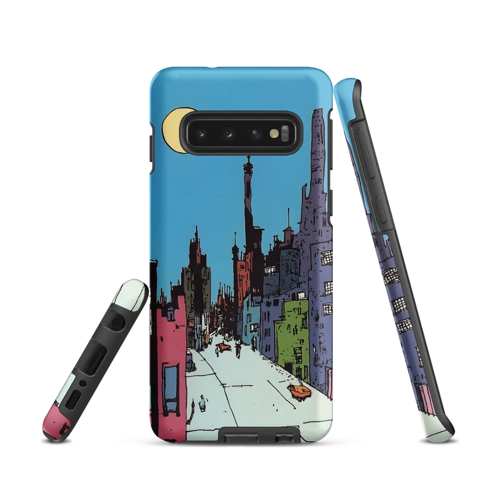 Vibrant Cityscape under the Moon