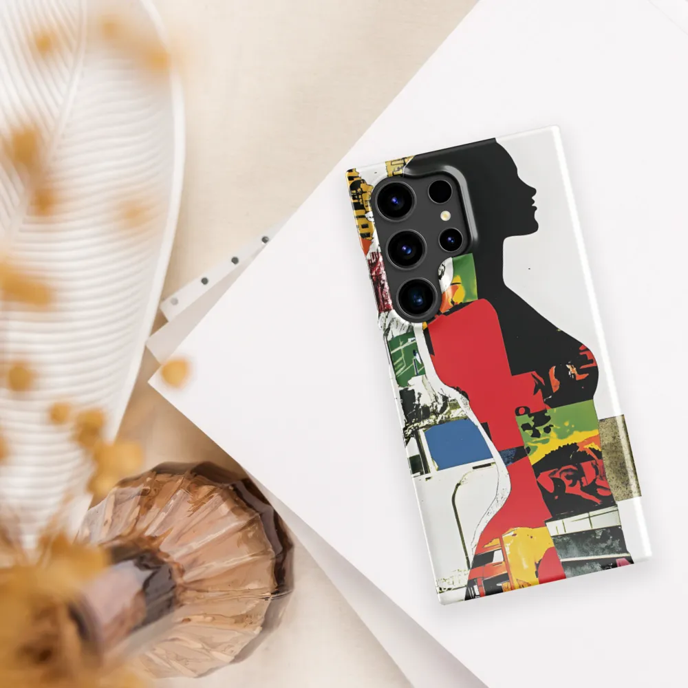 Collage of Colors: A Silhouette's Story | Phone Case |  S24 Ultra | Snap Case | Glossy