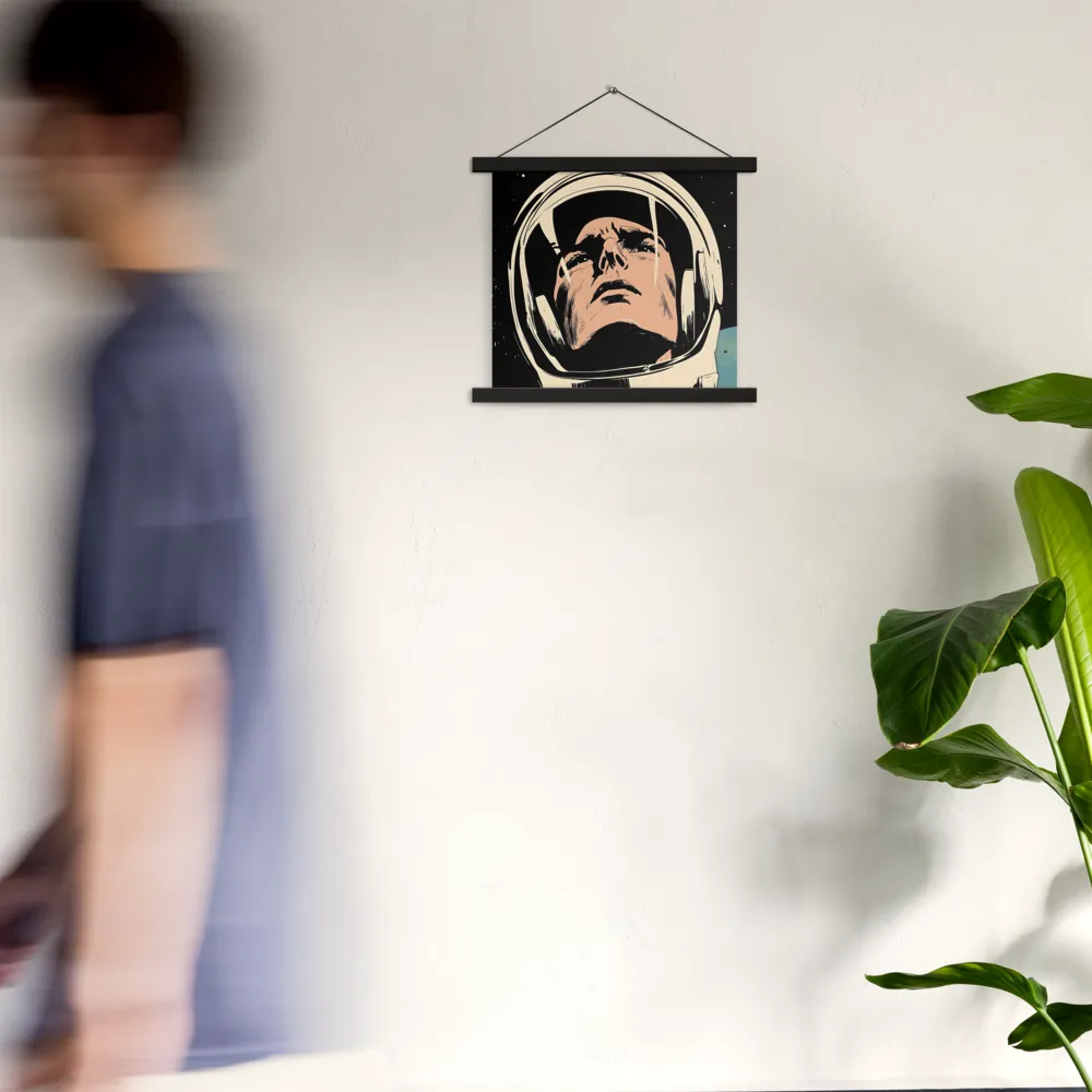 Gaze of the Astronaut | Poster With Black Wood Hanger | 14″×14″
