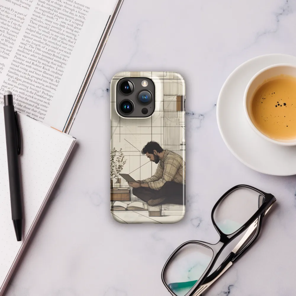 Quiet Reflections in Line | Phone Case |  15 Pro | Snap Case | Glossy