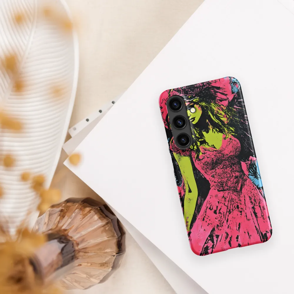 Mystical Angel in Neon Dreams | Phone Case |  S24 | Snap Case | Matte
