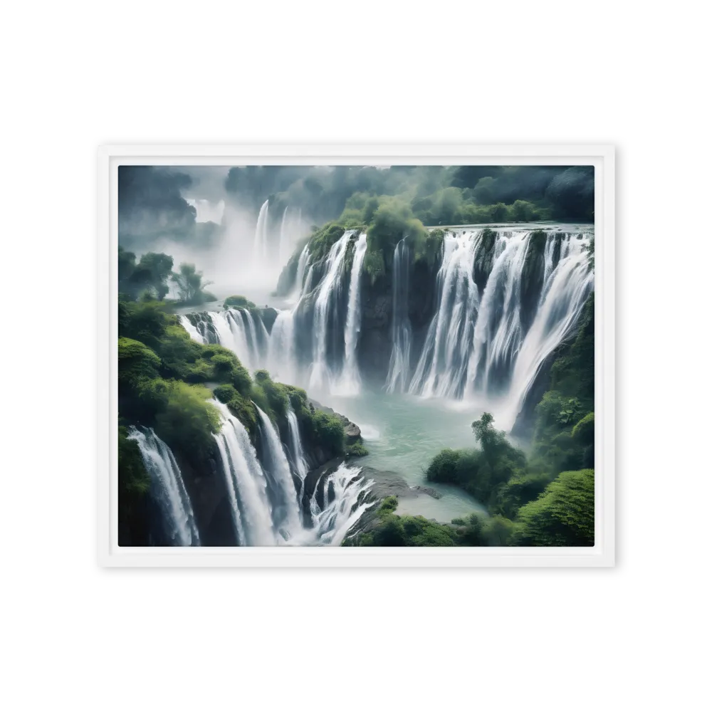 Whispers of the Cascades | Canvas with White Frame | 16″×20″