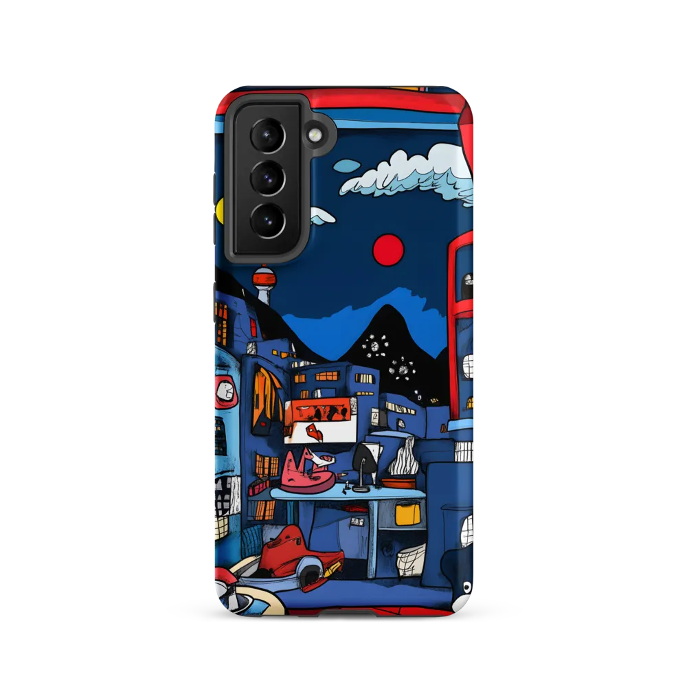Whimsical Cityscape at Night