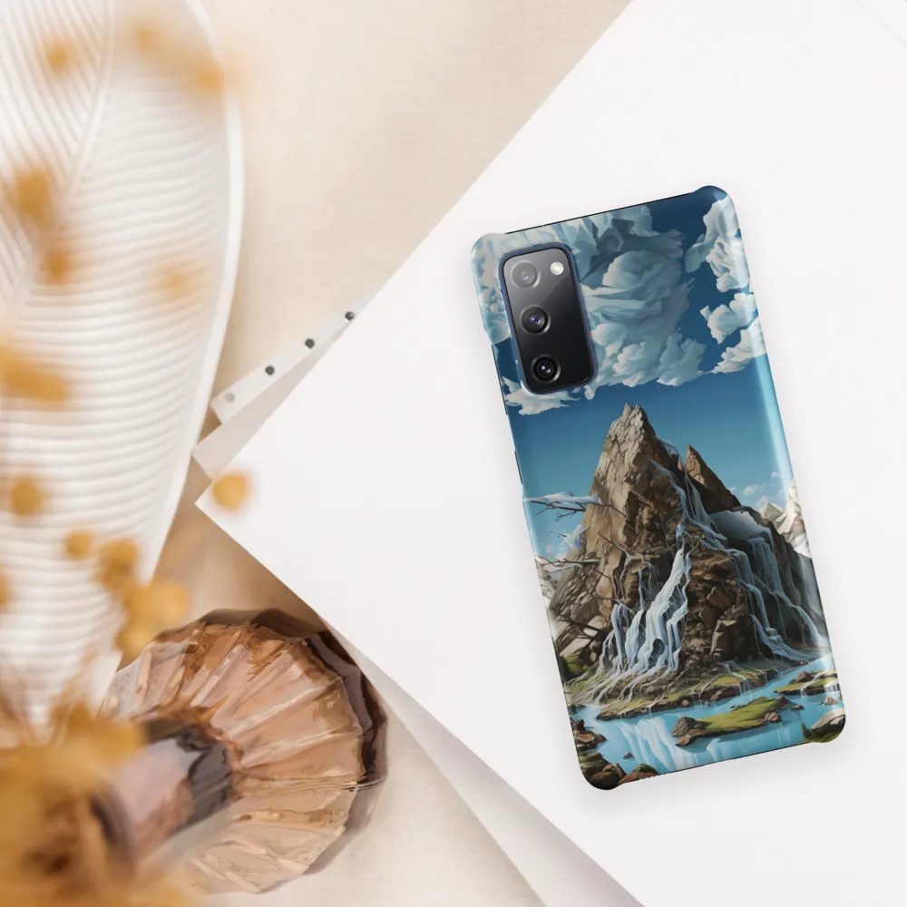 Majestic Cascade: A Mountain Masterpiece | Phone Case |  S20 FE | Snap Case | Matte