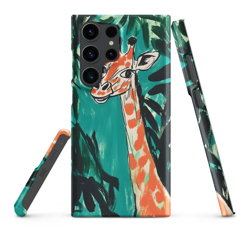 Curious Giraffe in Lush Greenery | Phone Case |  S23 Ultra | Snap Case | Matte