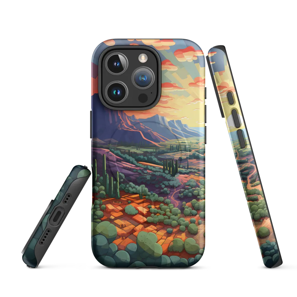 Desert Serenity at Dusk | Phone Case |  16 Pro | MagSafe® Tough Case | Matte