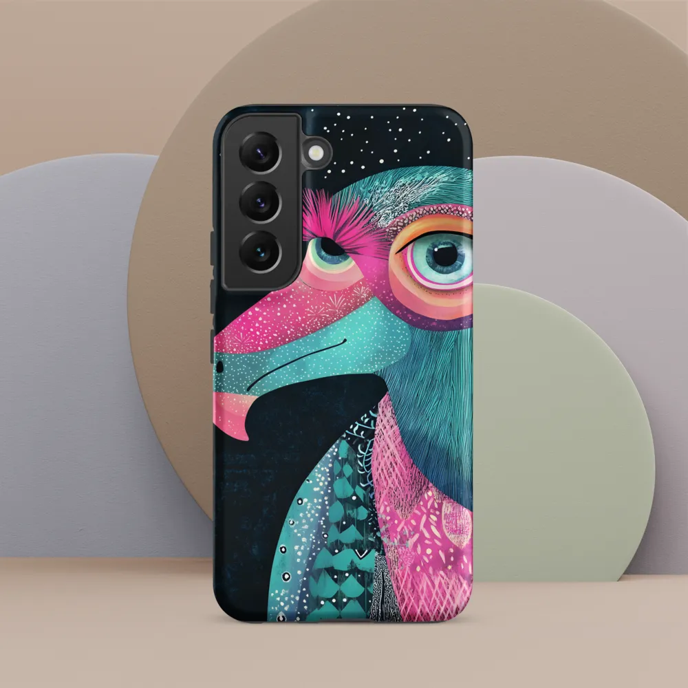 Whimsical Vulture: A Dance of Colors | Phone Case |  S22 | Tough Case | Matte