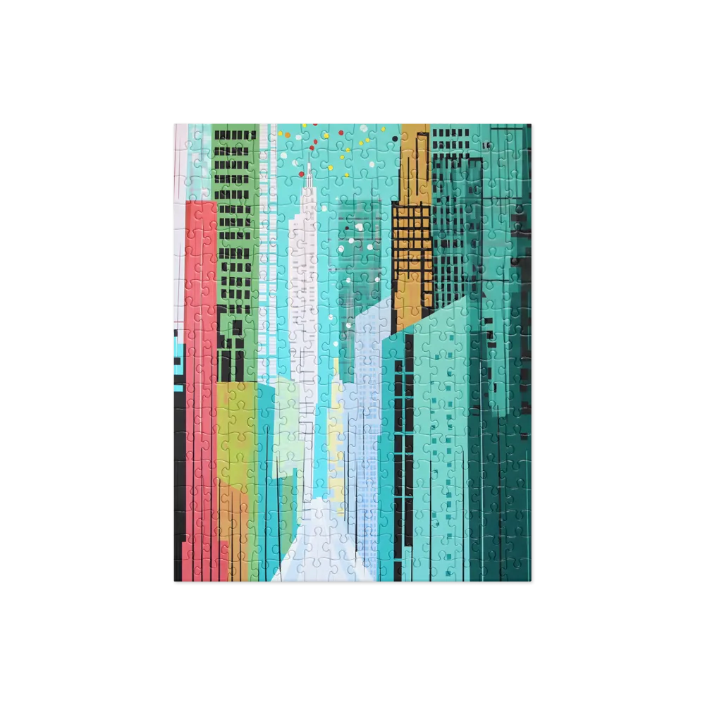 Urban Symphony in Turquoise | Jigsaw Puzzle | 252 pieces