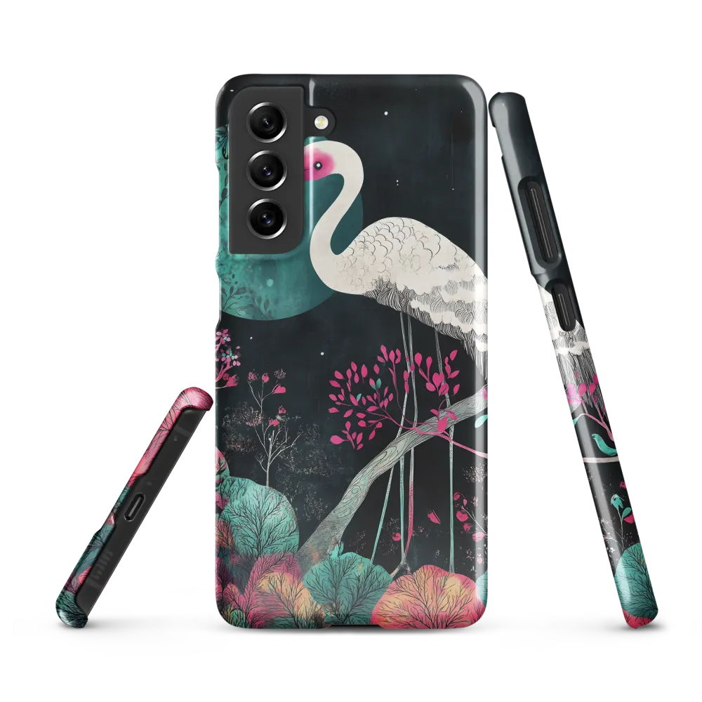 Ethereal Presence: Heron in a Floral Dreamscape