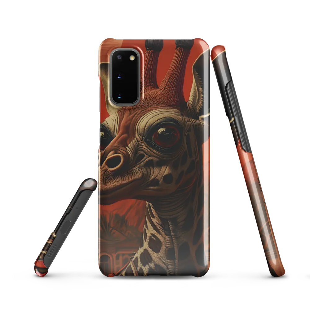 Whimsical Giraffe in an Orange Dreamscape