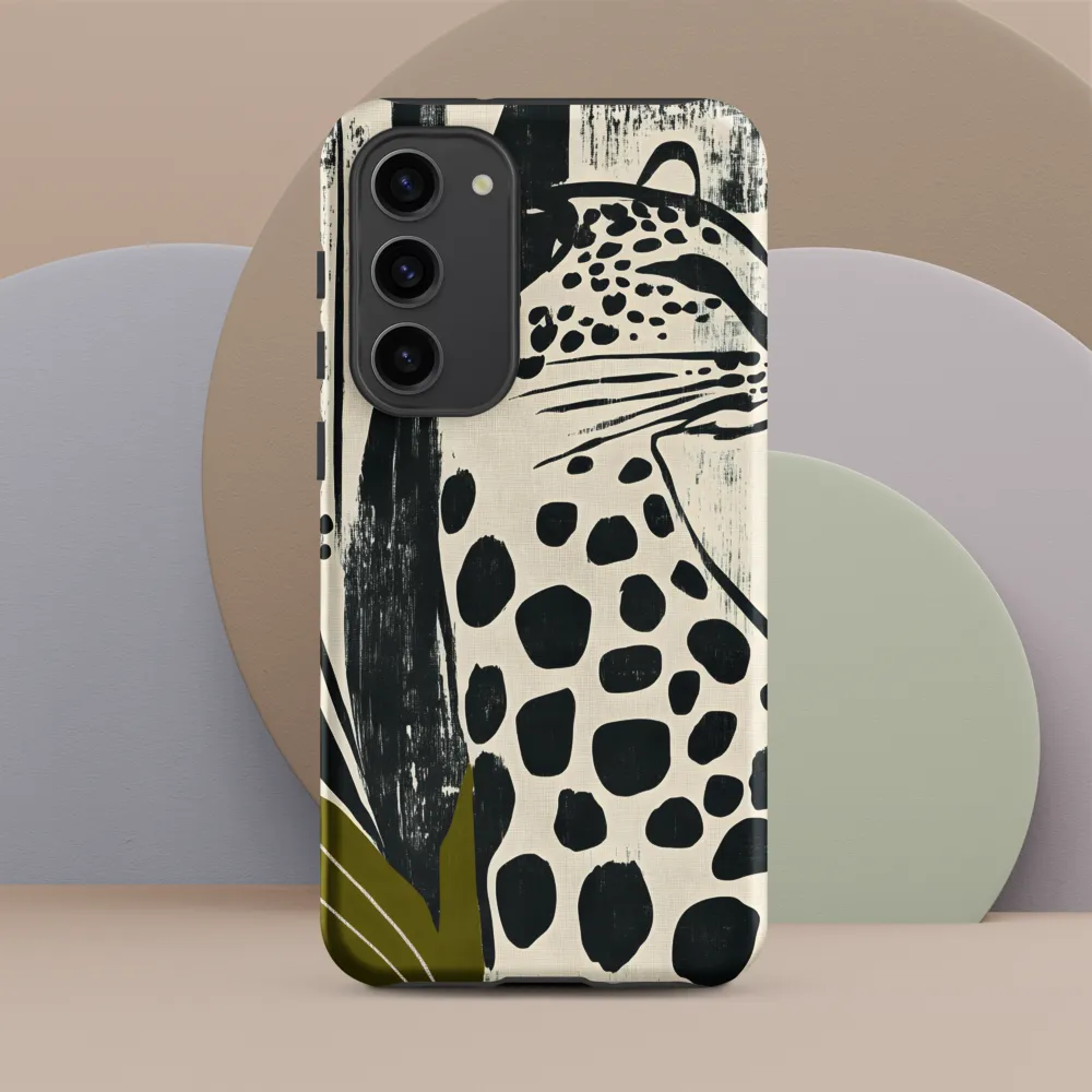 Leopard in Silhouette: A Modern Appeal | Phone Case |  S23 Plus | Tough Case | Matte
