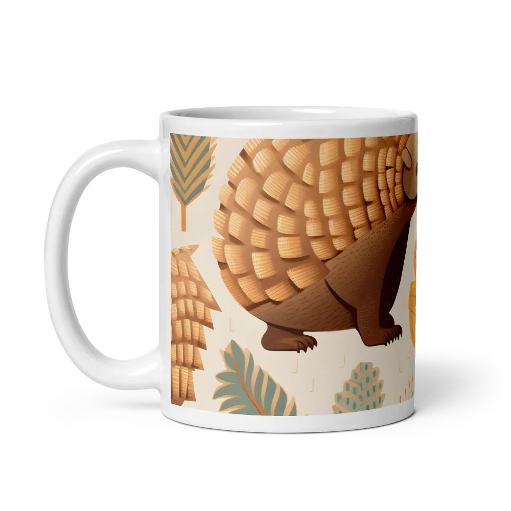 Pangolins in a Whimsical Habitat | Mug with White inside | 11 oz