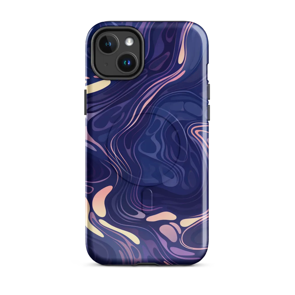 Serene Waves of Color | Phone Case |  14 Plus | MagSafe® Tough Case | Glossy