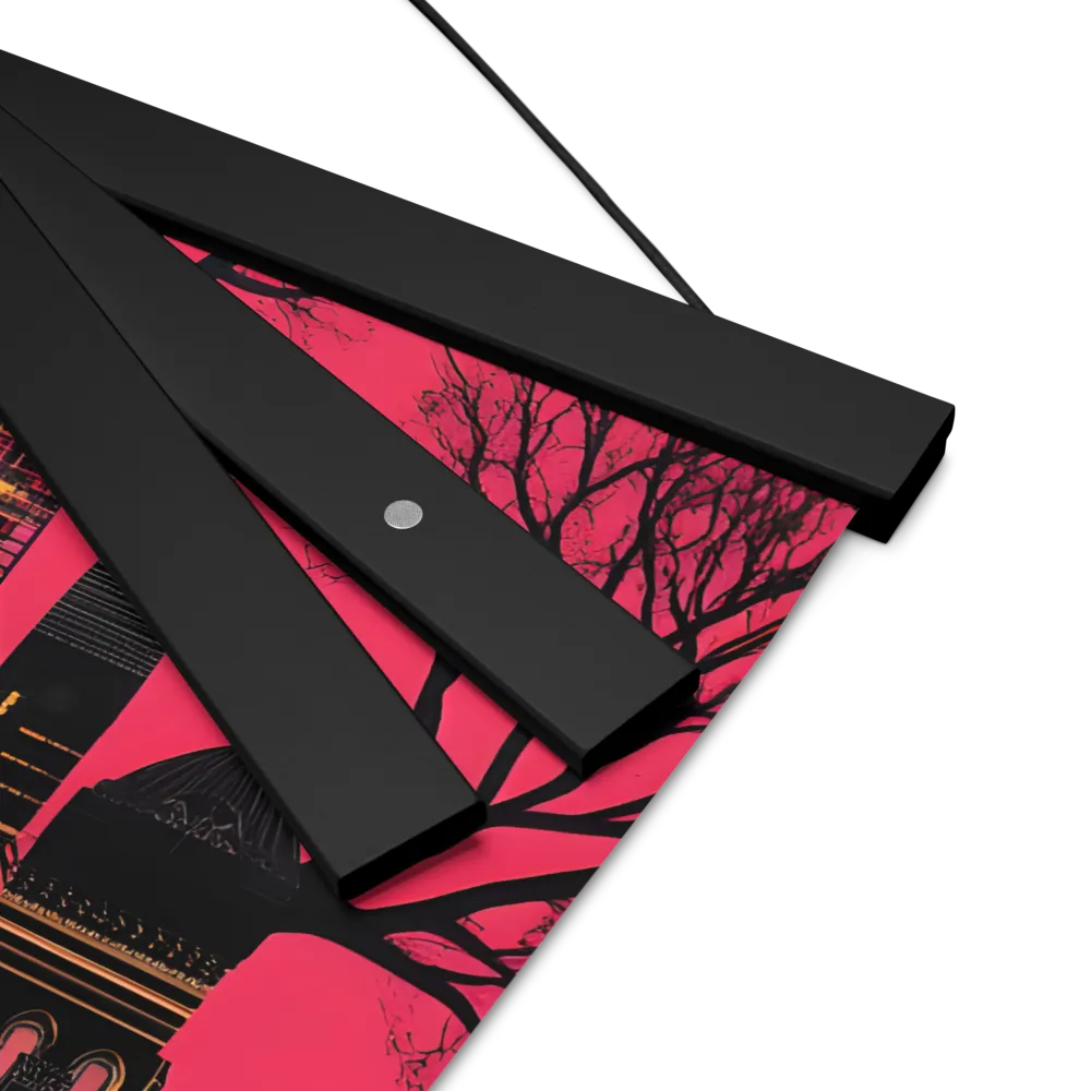 Urban Reverie | Poster With Black Wood Hanger | 16″×16″