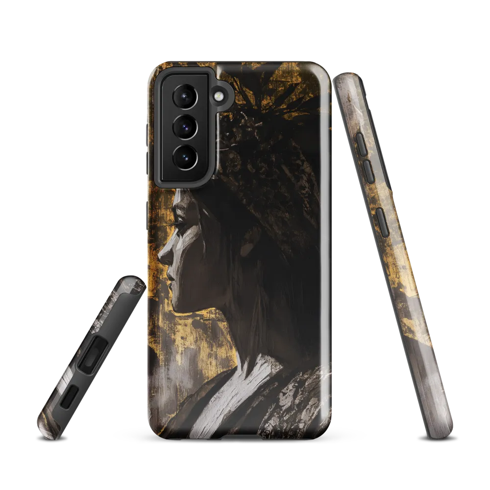 Golden Elegance: A Modern Profile Portrait
