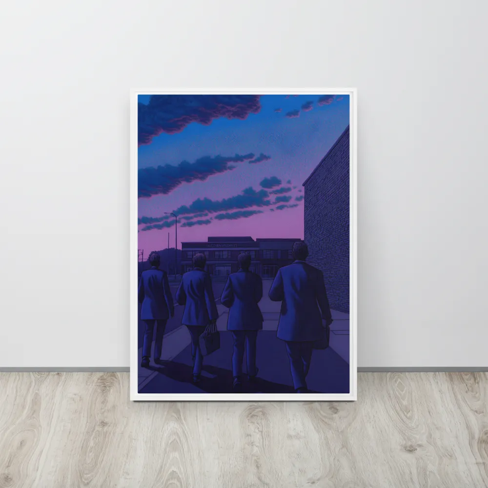 The Twilight Stroll | Canvas with White Frame | 20″×28″