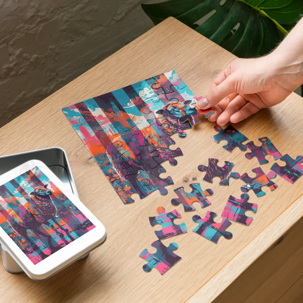 Neon Pasture 
 Jigsaw Puzzle in Tin Box