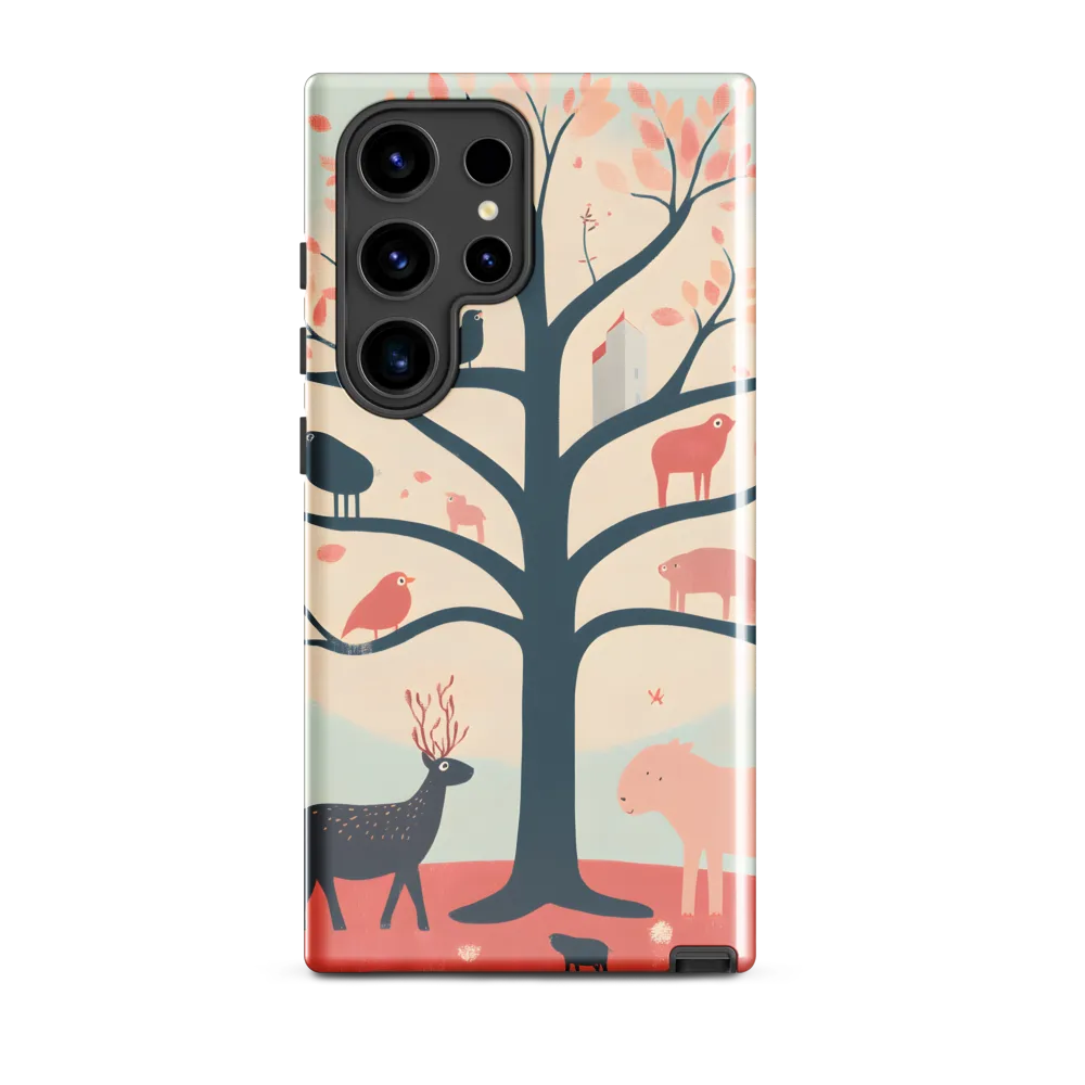 Whimsical Tree with Playful Creatures