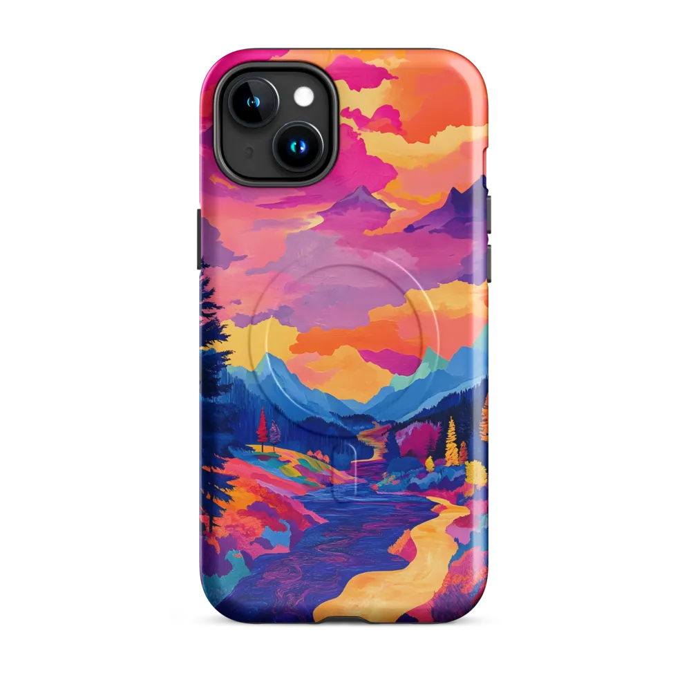 Radiant Serenity: A Surreal Landscape | Phone Case |  15 Plus | MagSafe® Tough Case | Glossy