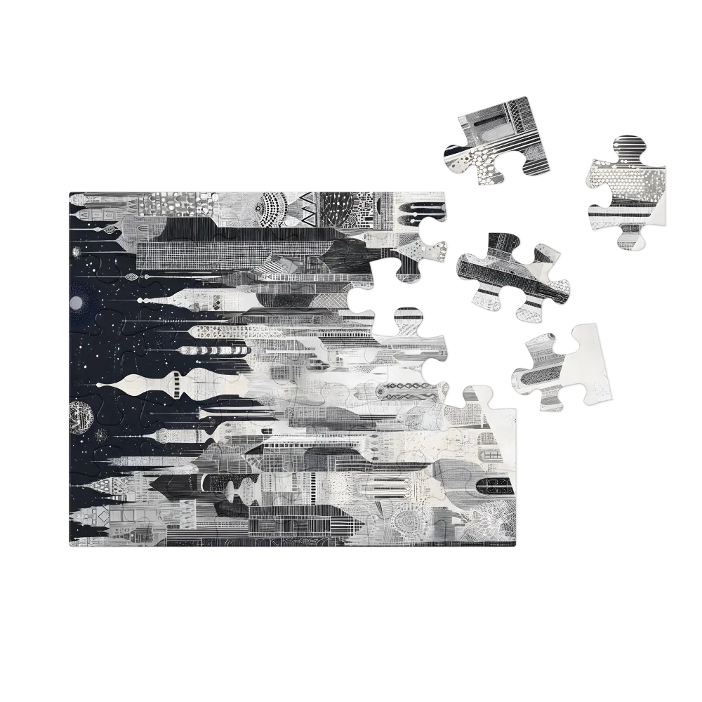 Nocturne of Spires 
 Jigsaw Puzzle in Tin Box