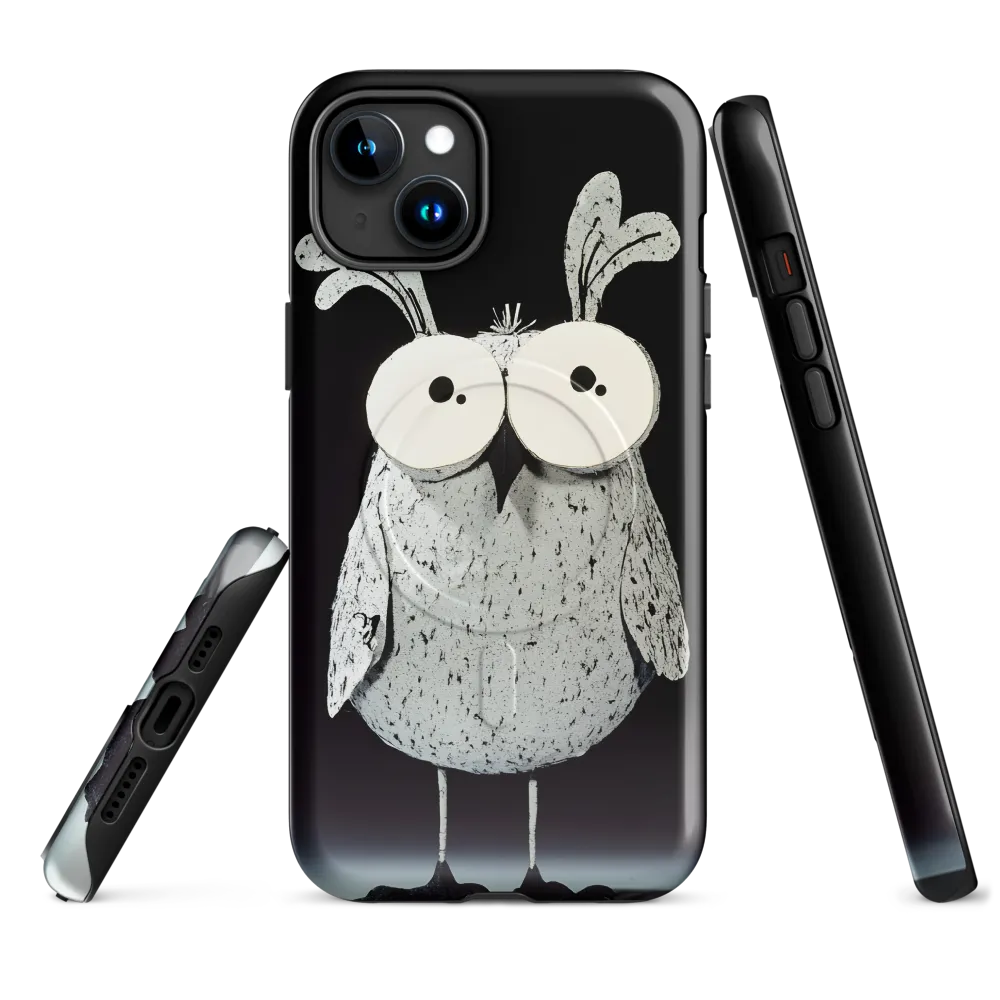 Whimsical Owl in Paper Cutout | Phone Case |  15 Plus | MagSafe® Tough Case | Glossy