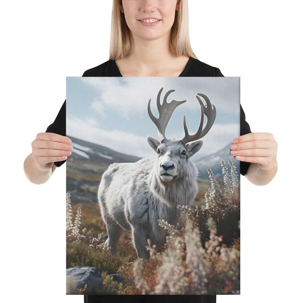 Majestic Harmony: The Reindeer in Nature | Canvas | 16″×20″