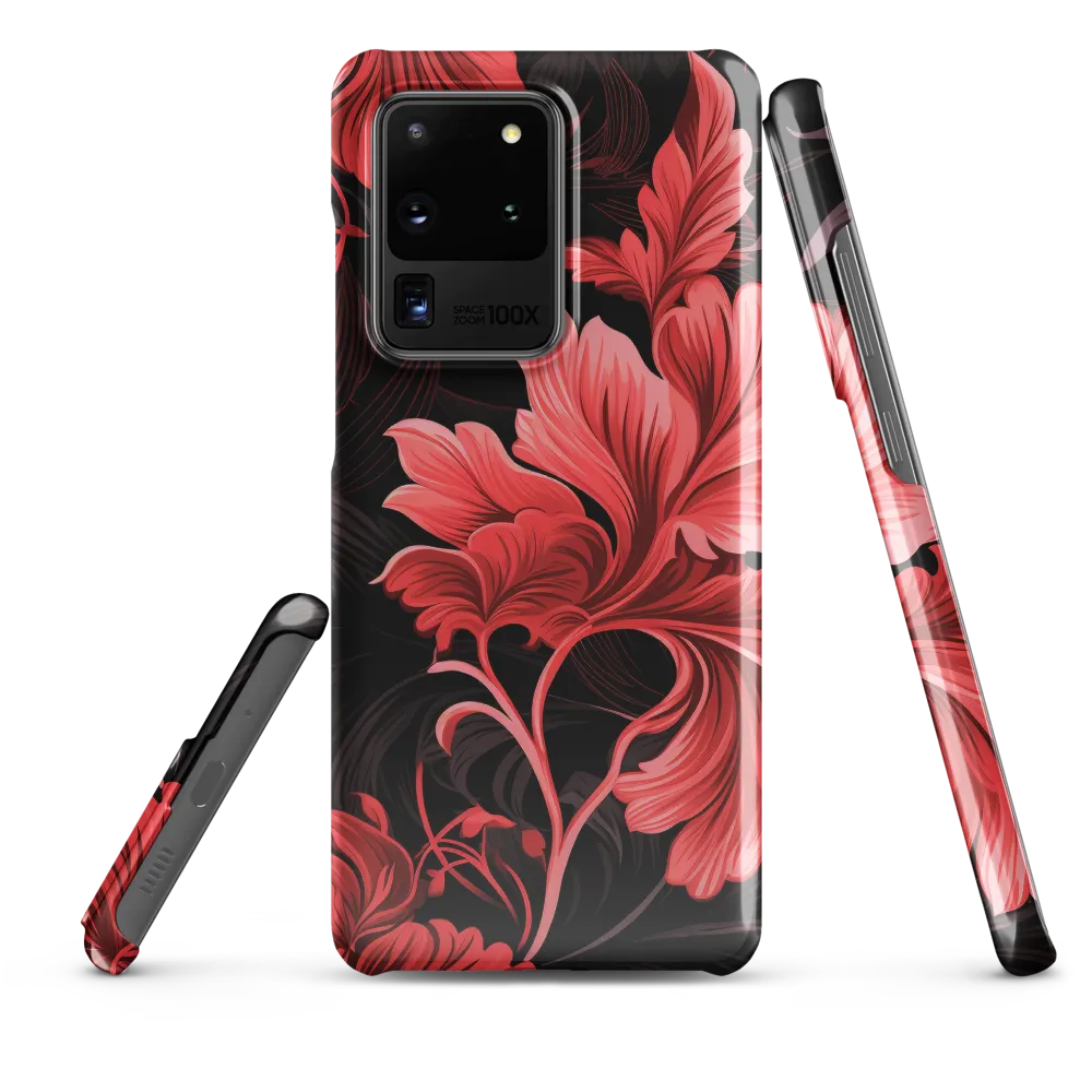 Tropical Elegance in Red | Phone Case |  S20 Ultra | Snap Case | Glossy