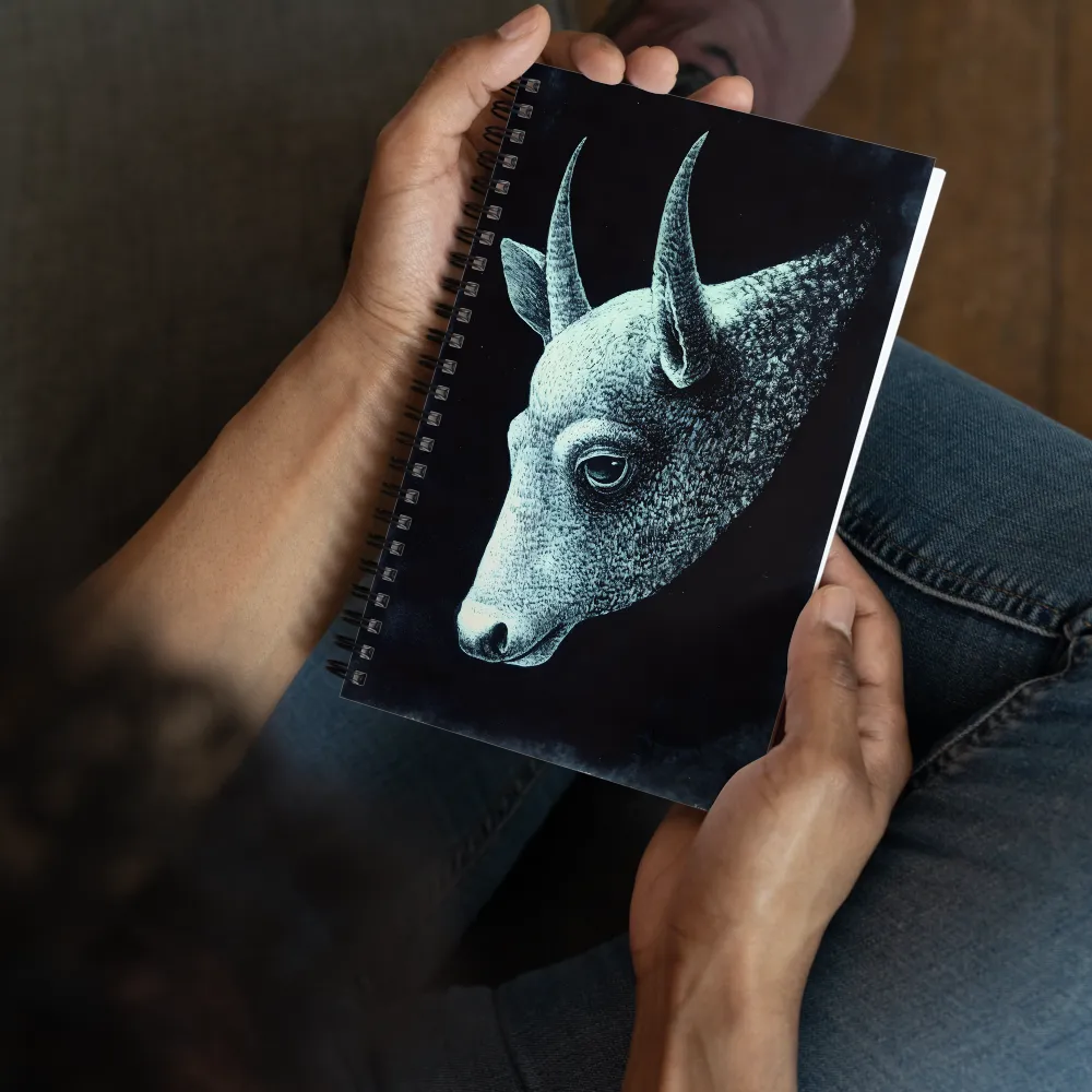 Ethereal Bull's Head | Spiral Notebook