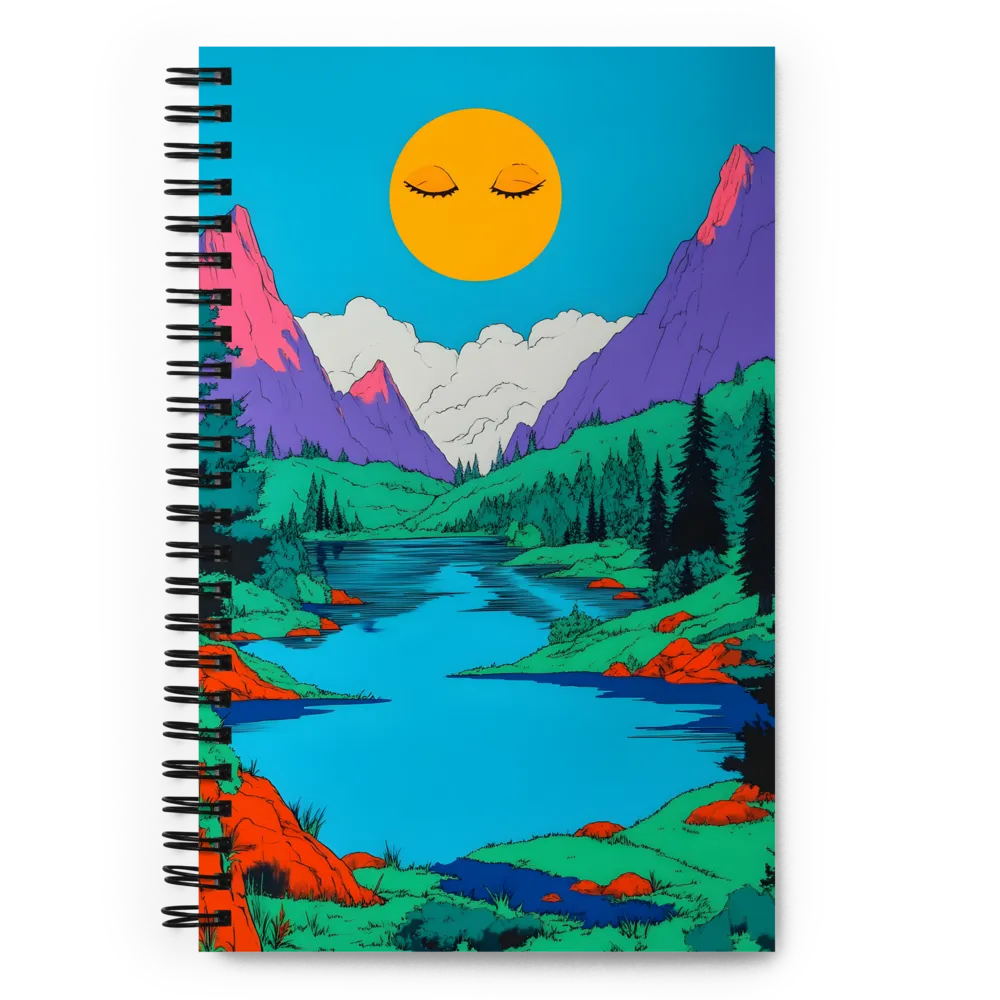 Whimsical Serenity in Vibrant Colors | Spiral Notebook