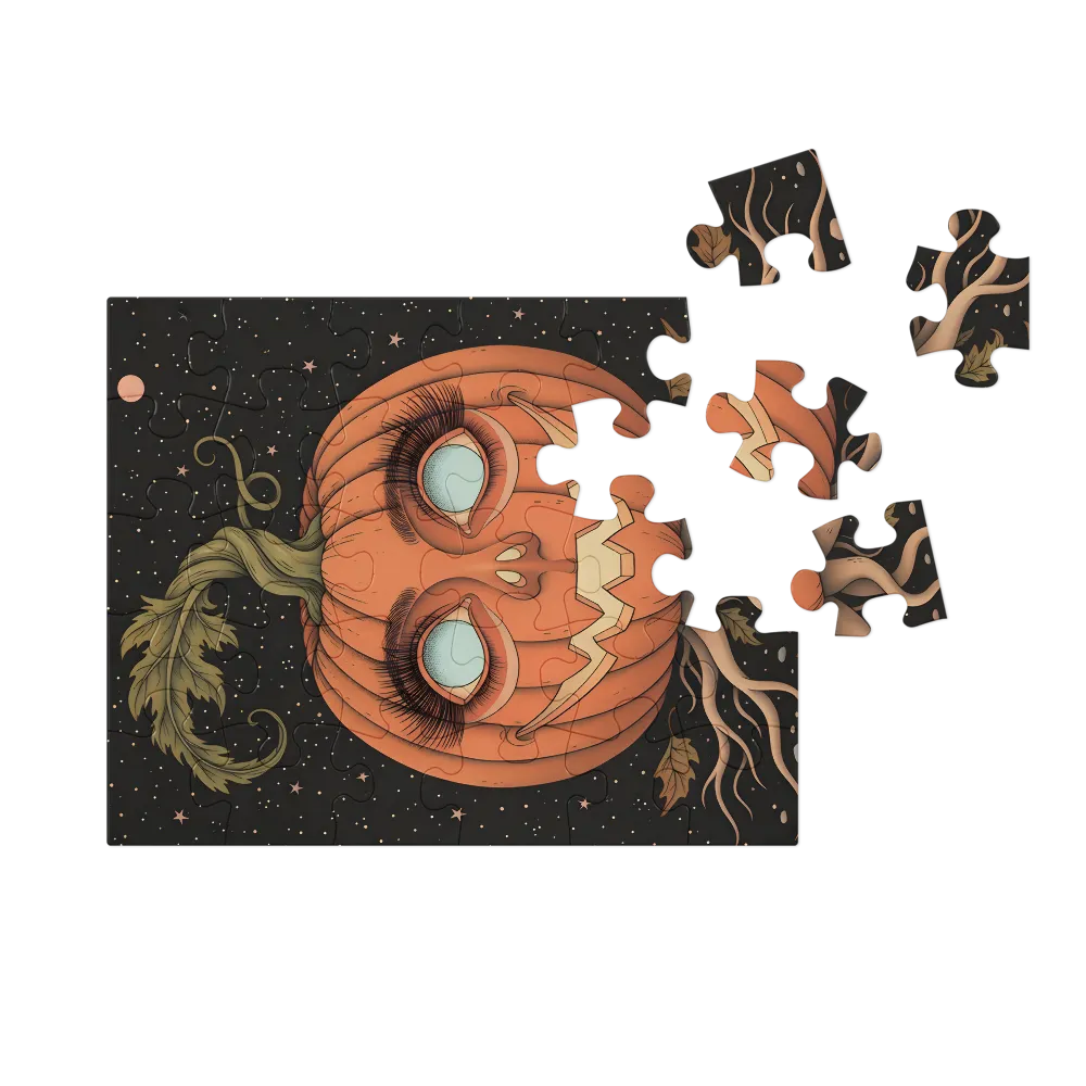 Rooted Jack-o'-Lantern 
 Jigsaw Puzzle in Tin Box