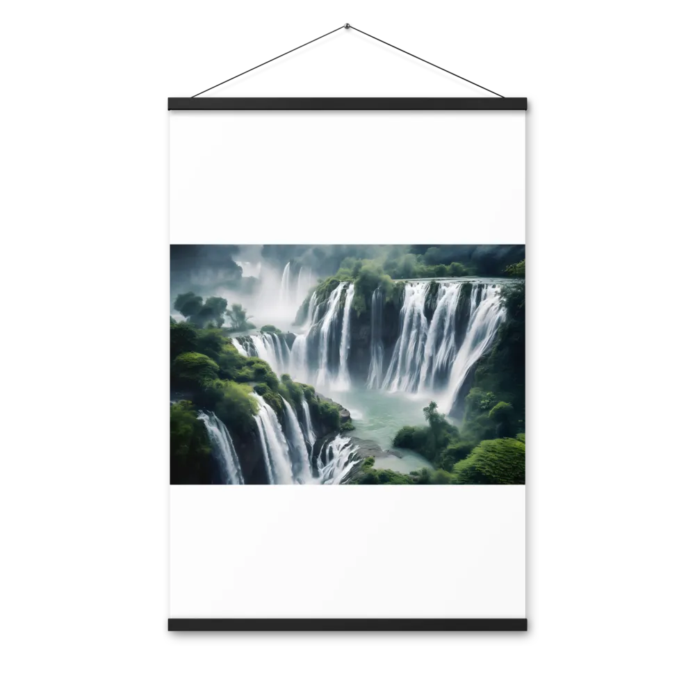 Whispers of the Cascades | Poster With Black Wood Hanger | 24″×36″