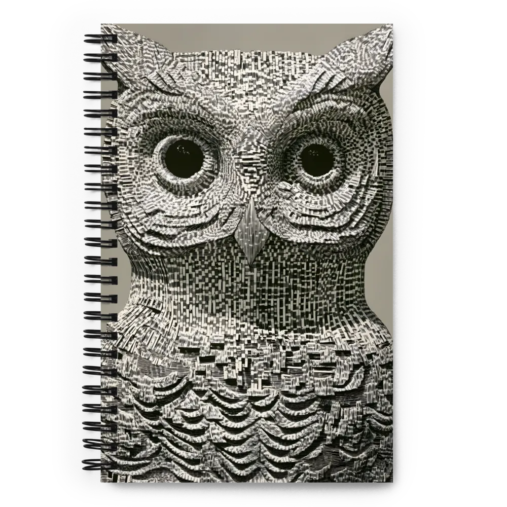 Intricate Owl of Textures | Spiral Notebook