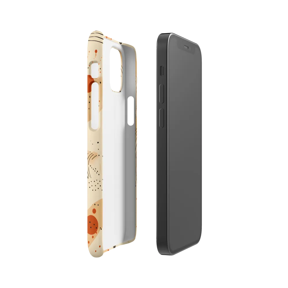 Playful Patterns in Earth Tones | Phone Case |  12 Mini | Snap Case | Matte