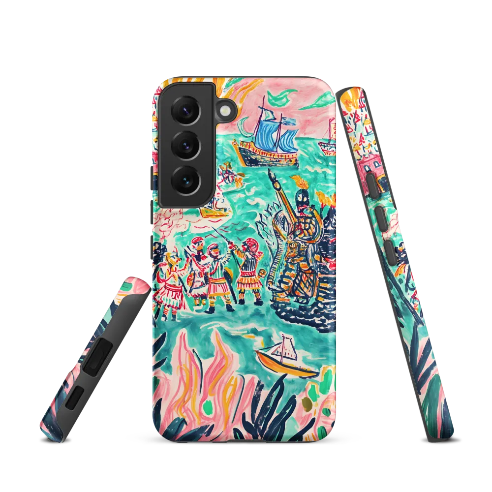 Battle on the Fiery Sea | Phone Case |  S22 | Tough Case | Matte