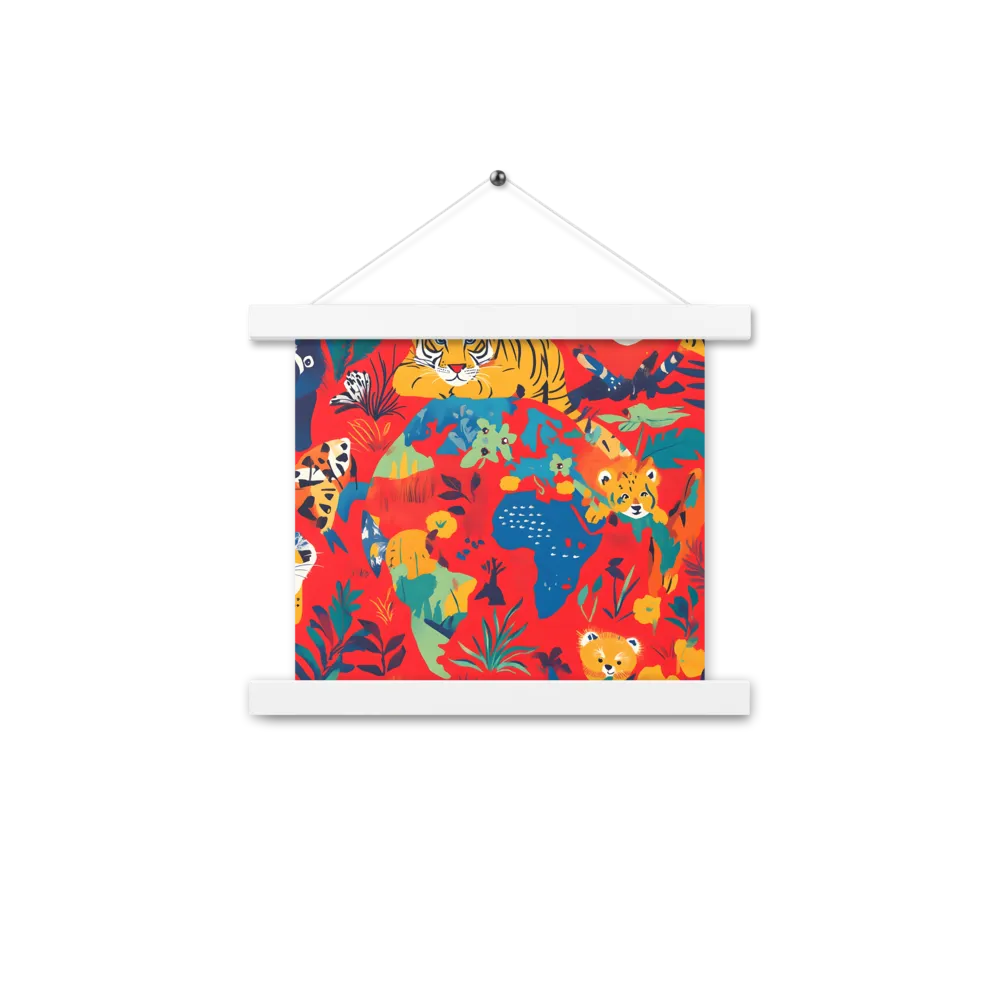 Wild Wonders of the Globe | Poster With White Wood Hanger | 10″×10″